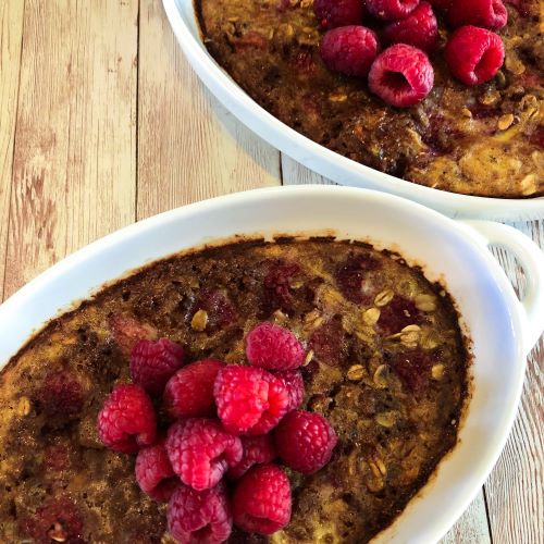 Baked Raspberry Oatmeal (Perfect for Two)